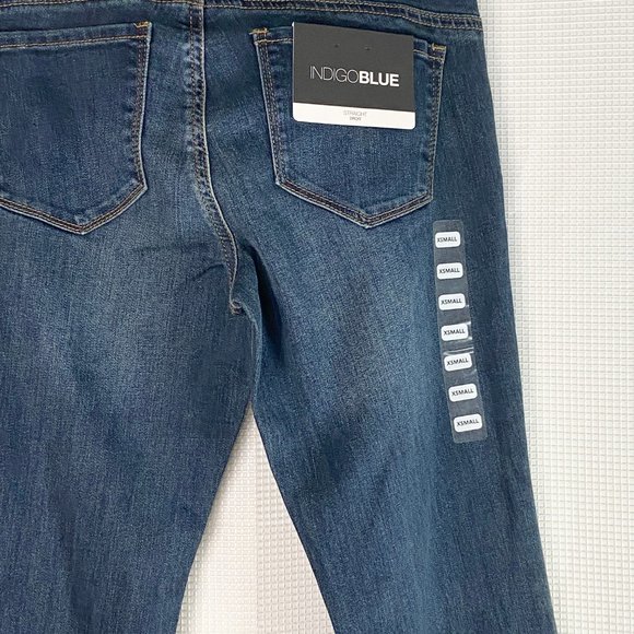 Motherhood Maternity Indigo Blue Straight Leg Denim Jeans Extra Small - Picture 6 of 11